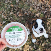 Cargar imagen en el visor de la galería, boxer puppy with raw pheasant breast meeat